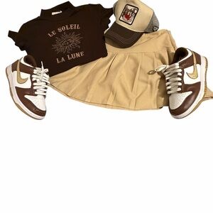 Brown Graphic Kids Shirt by